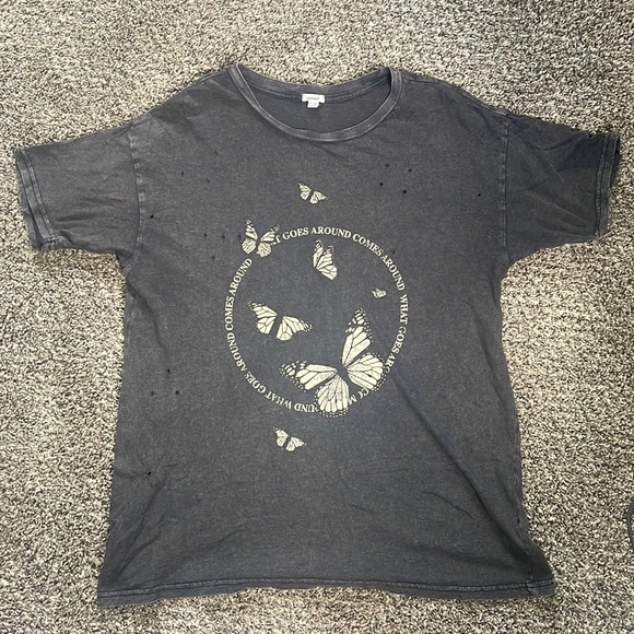 Garage Distressed Oversized T-Shirt - Picture 1 of 3